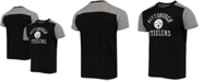 Majestic Men's Black, Gray Pittsburgh Steelers Field Goal Slub T-shirt